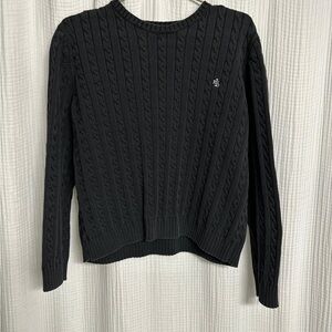 Ralph Lauren Black Cable Knit Sweater